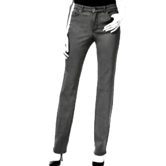 Habitual Skinny Low Rise Straight Leg Jeans in Stonewash Gray Stretch Denim - Picture 11 of 11